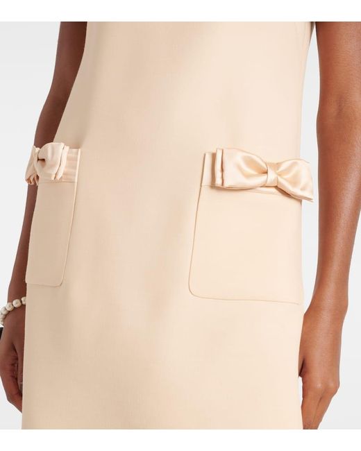 Valentino Natural Minikleid Aus Crepe Couture