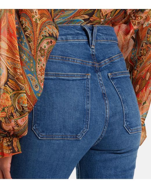Veronica Beard Blue Beverly Flared Jeans