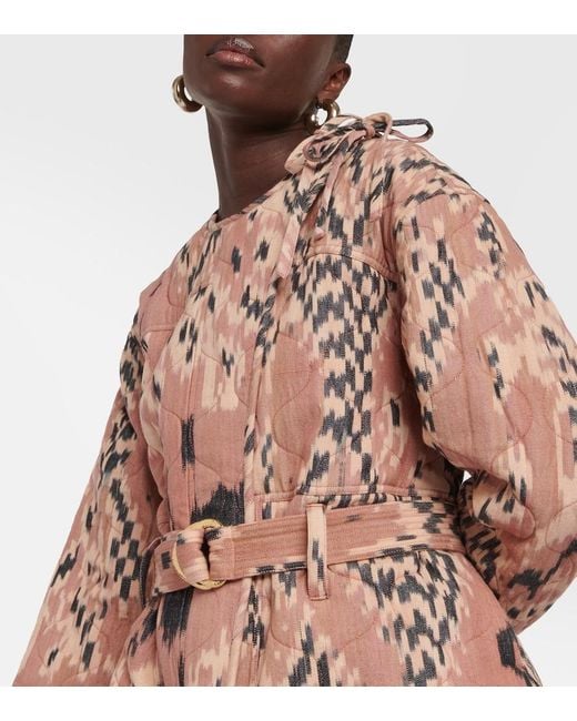 Ulla Johnson Brown Savi Printed Jacket