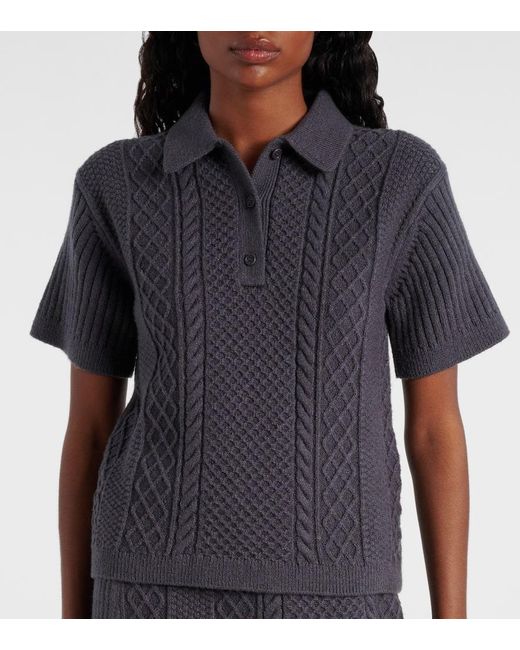 J.W. Anderson Blue Polohemd Aus Strick