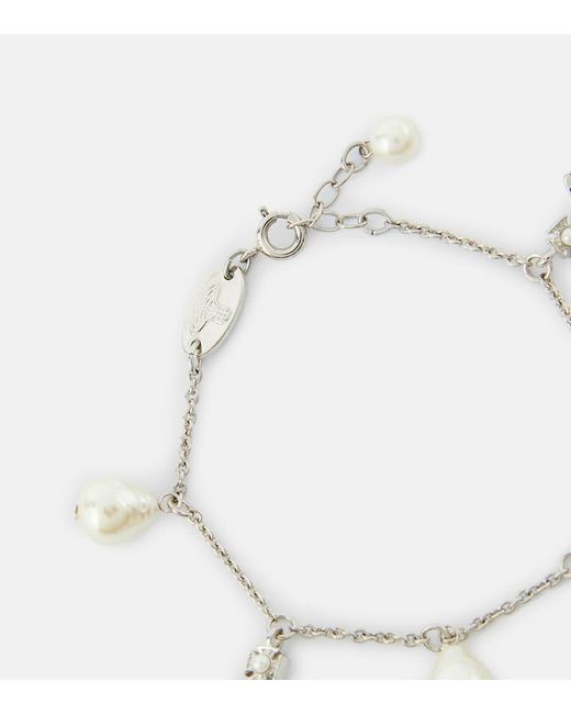 Bracciale Emiliana con perle bijoux di Vivienne Westwood in White