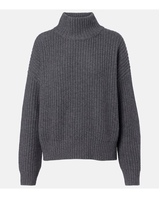 Lisa Yang Gray Julina Turtleneck Cashmere Sweater