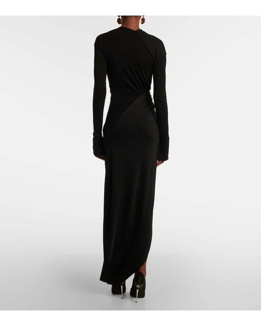 Robe Longue En Jersey Victoria Beckham en coloris Black