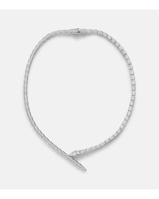 Collar Serpenti Viper De Oro Blanco De 18 Ct Con Diamantes BVLGARI de color White
