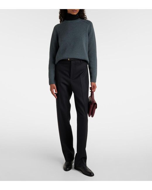 Loro Piana Gray Parksville Cashmere Sweater