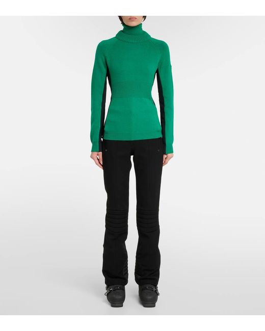 Jersey de cuello alto de mezcla de lana 3 MONCLER GRENOBLE de color Green