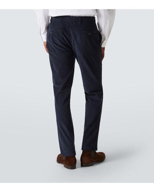 Gabriela Hearst Blue Cotton Corduroy Straight Pants for men