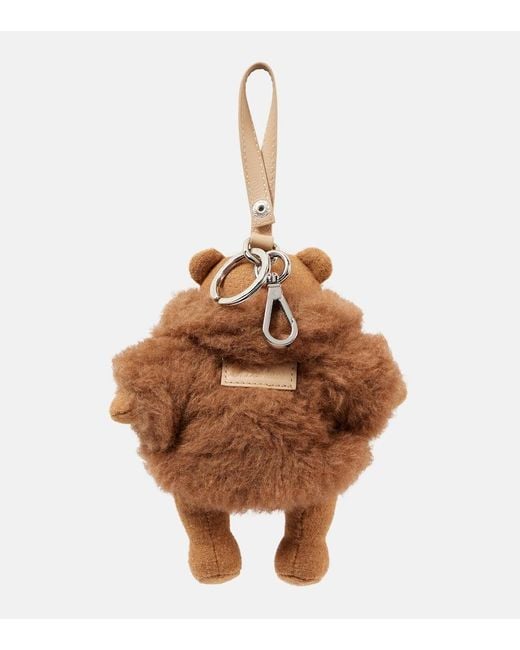 Max Mara Brown Myteak Bear Bag Charm
