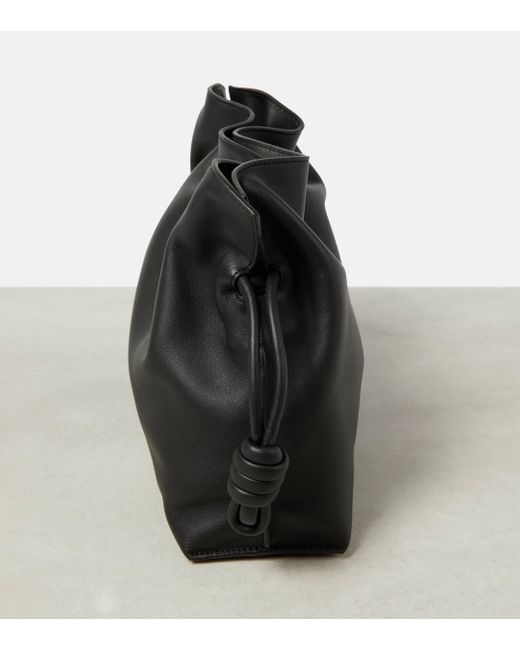 Loewe Black Flamenco Leather Clutch