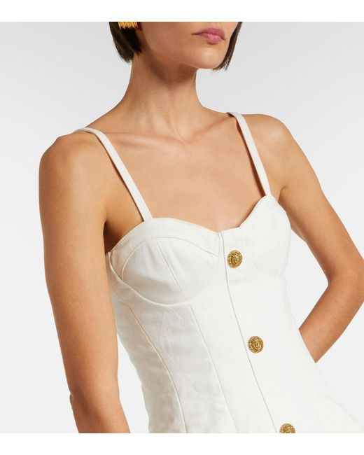 Balmain Natural Denim Minidress