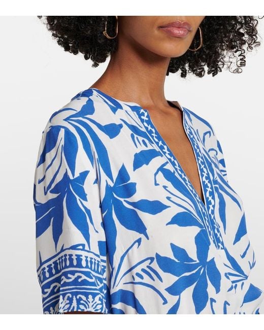 Velvet Blue Vanessa Printed Shirt Dress