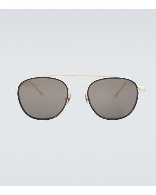 Cartier Brown Signature C Round Sunglasses for men