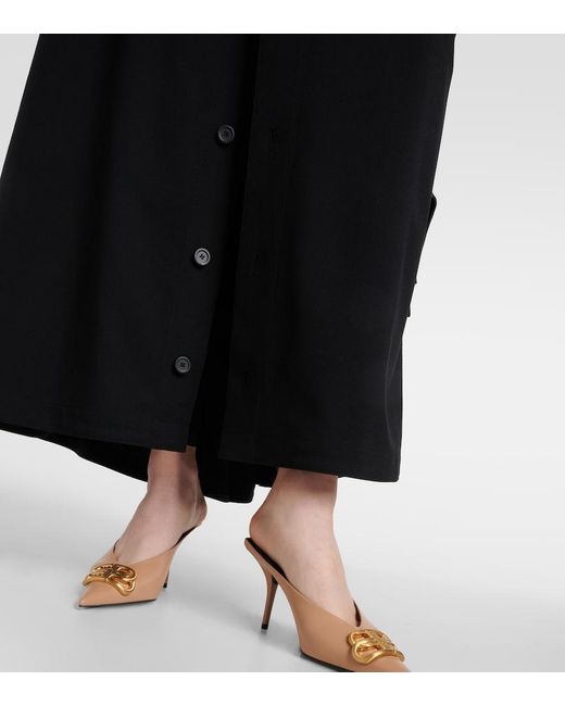 Balenciaga Black Wool Maxi Skirt