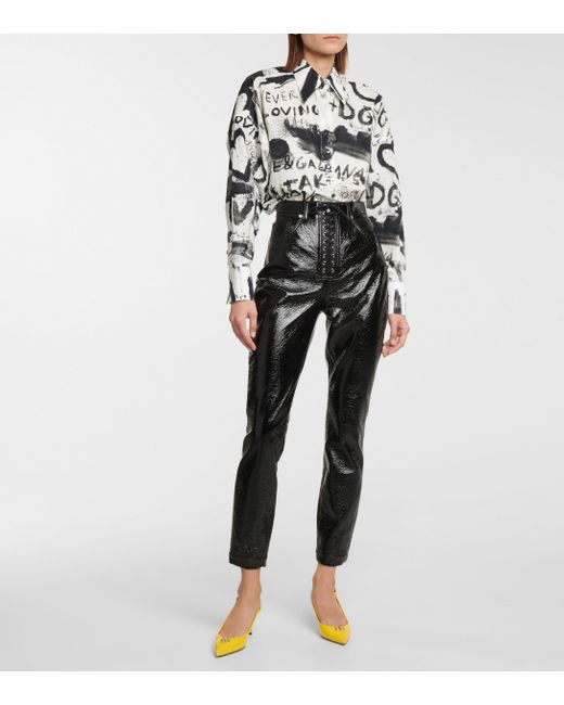 Dolce & Gabbana Baumwolle Beschichtete Skinny Jeans in Schwarz | Lyst AT