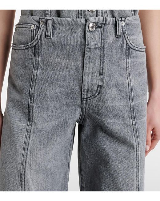 Sportmax Gray Carezza Wide-Leg Jeans