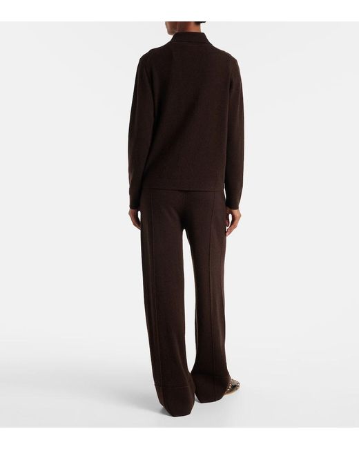Jardin Des Orangers Black Wool And Cashmere Polo Sweater