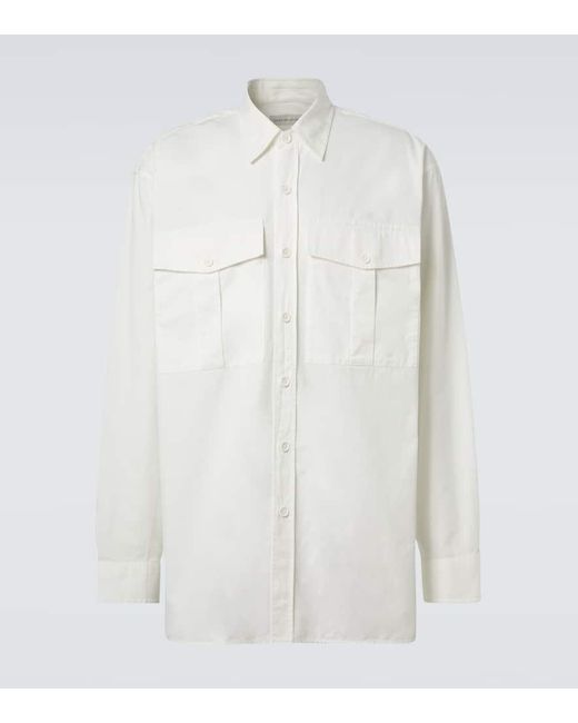 Chemise Oversize En Coton Dries Van Noten pour homme en coloris White