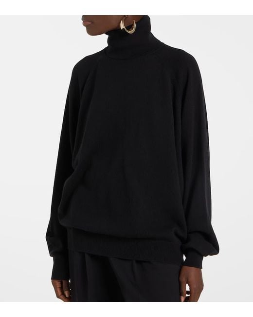 Saint Laurent Black Cashmere Turtleneck Sweater