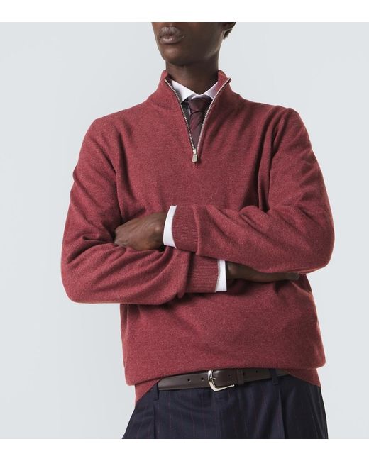 Pullover di Brunello Cucinelli in Red da Uomo