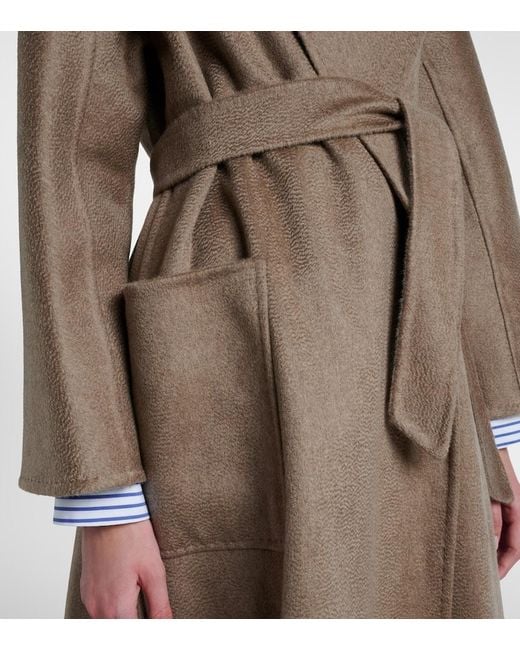 Max Mara Brown Ludmilla Cashmere Wrap Coat