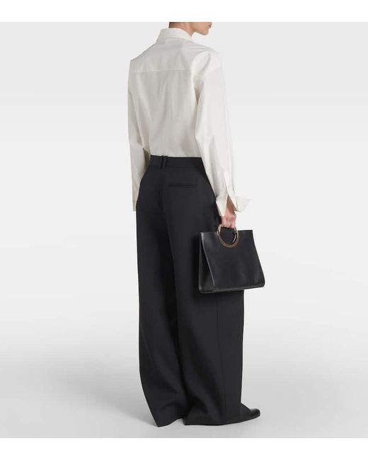 Pantalones Anchos Roysin De Lana The Row de color Black