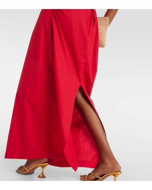 Adriana Degreas Gathered Cotton Jersey Maxi Dress