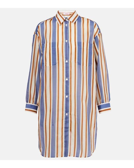 Chemise Season Rayee En Coton Eres en coloris Blue
