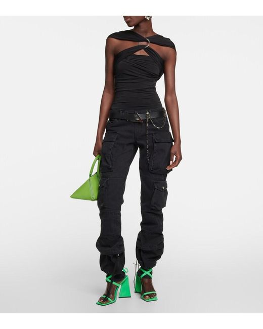The Attico Green Isa Suede Sandals