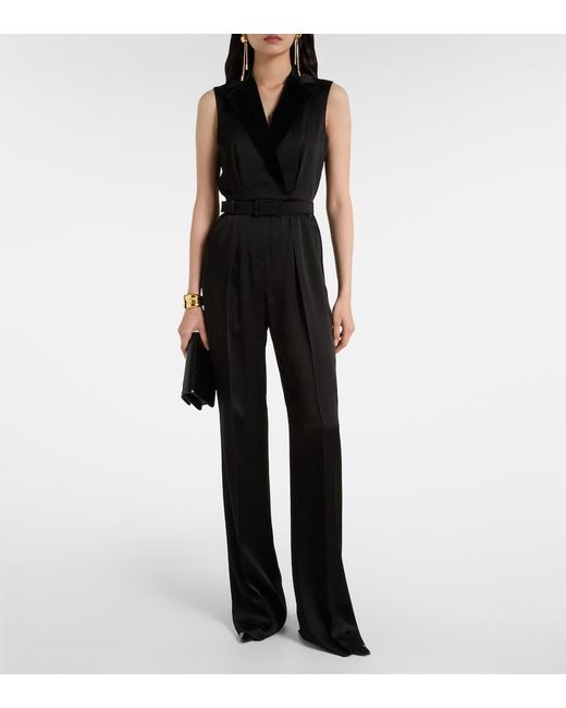 Max Mara Black Scalata Belted Jumpsuit