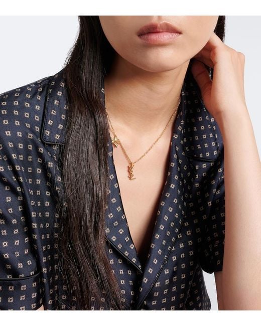 Collier Cassandre Saint Laurent en coloris White