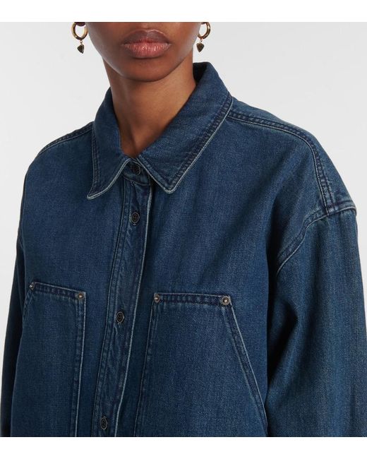 Isabel Marant Blue Okely Denim Overshirt