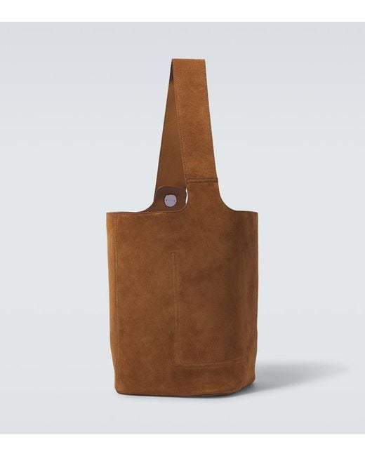 Loewe Brown Pebble Large Suede Tote Bag for men