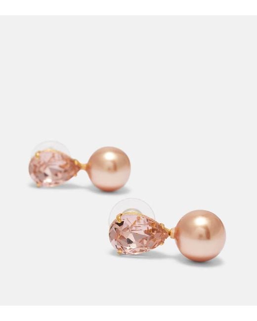 Pendientes Simone Con Perlas Jennifer Behr de color Pink