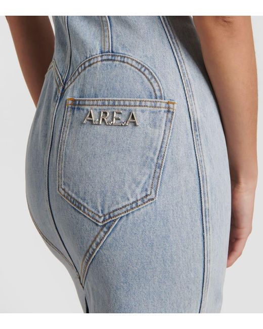 Area Blue Midikleid Aus Denim
