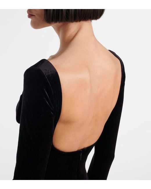 Balenciaga Blue Velvet Gown