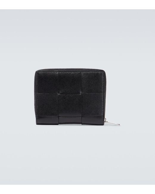 Portefeuille En Cuir Intrecciato Bottega Veneta pour homme en coloris Black