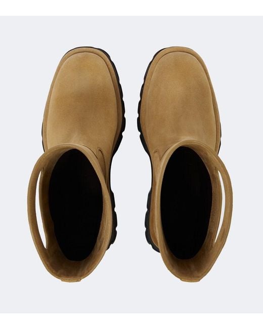 Loewe Natural Bobby Cutout Suede Mid-Calf Boots for men