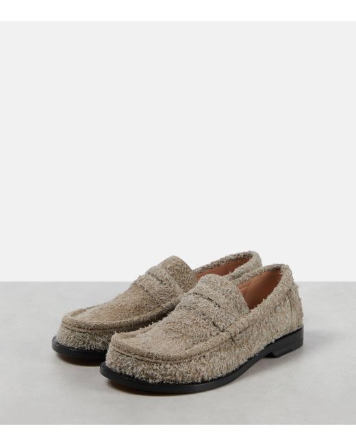 Loewe Brown Campo Suede Loafers
