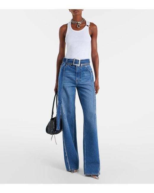 Jean Paul Gaultier White Piercing Cotton Jersey Tank Top