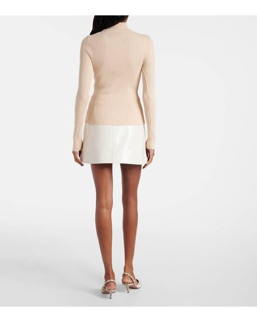 Courreges Natural Pullover Reedition Aus Rippstrick