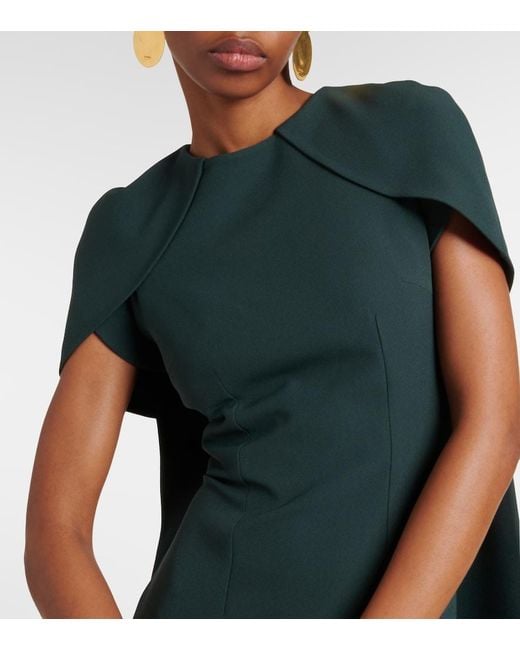 Safiyaa Green Caped Gown