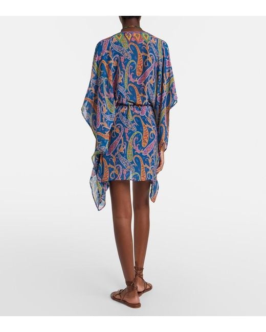 Etro Blue Paisley Beach Cover-Up