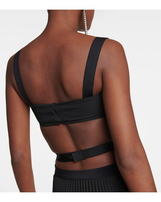 Christopher Kane Black Pleated Midi Dress