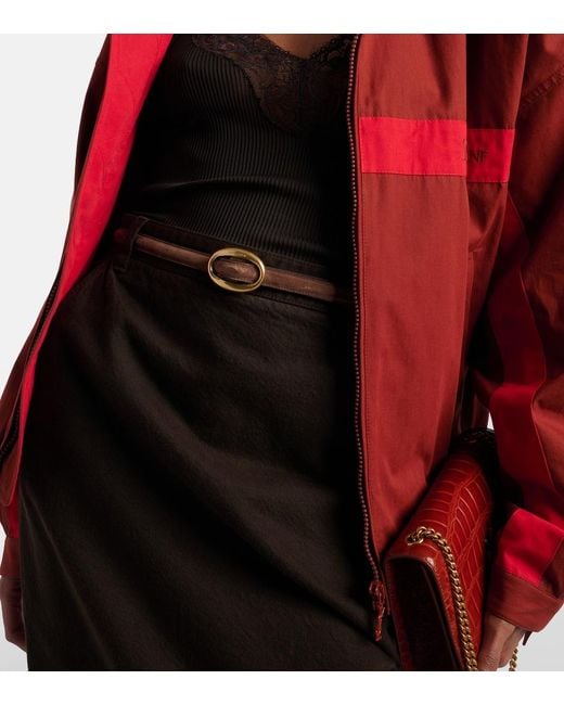 Saint Laurent Brown Suede Belt