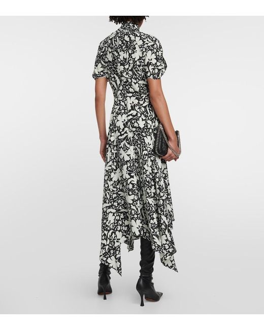 Stella McCartney Multicolor Floral Silk Midi Dress