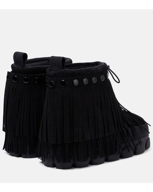Goldbergh Black Vergara Fringed Suede Snow Boots