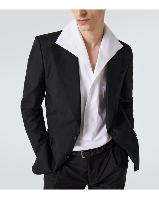 Dolce & Gabbana Black Silk Suit for men