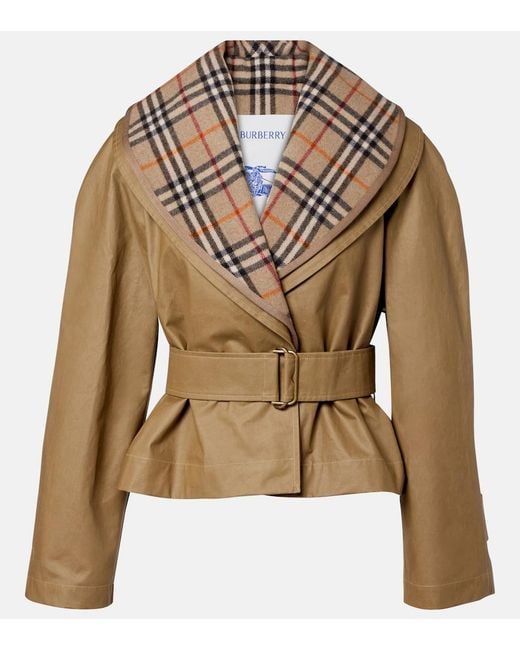 Burberry Green Check Cotton Jacket