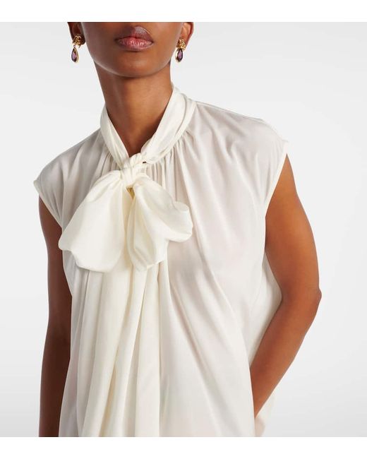 Dolce & Gabbana White Top Aus Einem Seidengemisch