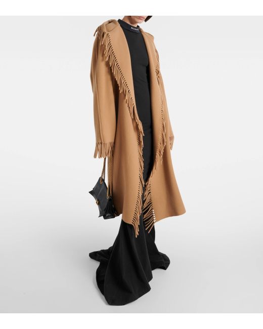Manteau en laine Balenciaga en coloris Natural
